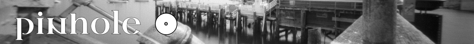 image of Monterey Wharf with 4x5 pinhole camera