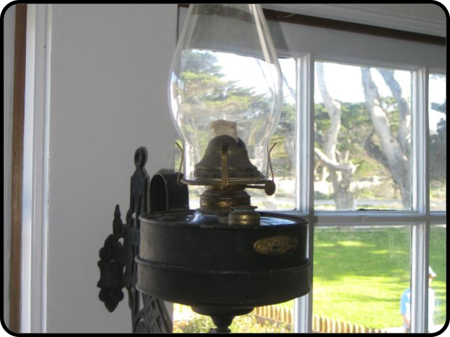 Kerosene lamp in kitchen