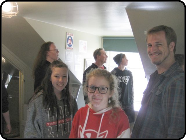 Family in WWII room