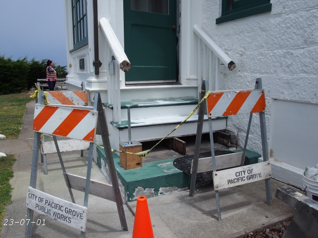 front steps torn up for repair