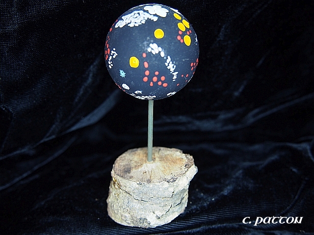 ping-pong ball w/ lichens